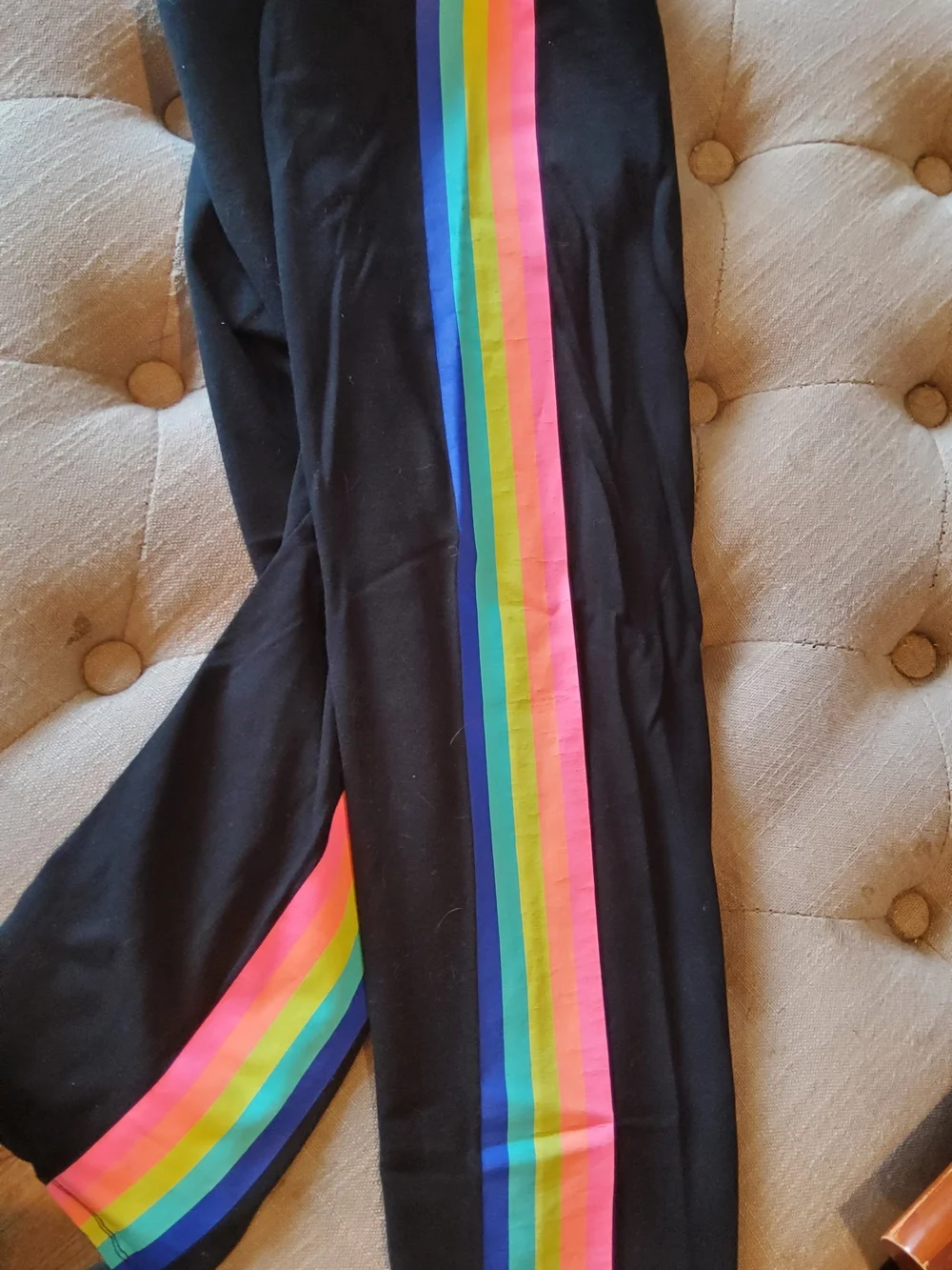 Justice Black Active Leggings with Pink Logo Tag